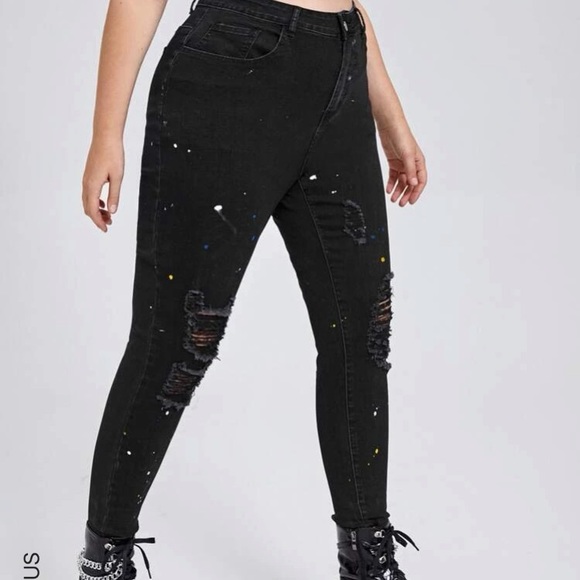 High Waist Skinny Ripped Jeans - Picture 5 of 5